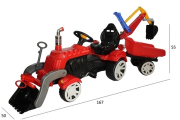 НОВЫЙ ТРАКТОР + ЭКСКАВАТОР + ДОЛЛАР С ПРИЦЕПОМ 3 цвета + БЕСПЛАТНО