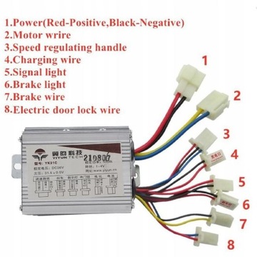 36V500W РУЧКА ДРОССЕЛЬНОГО КОНТРОЛЛЕРА ВОДИТЕЛЯ