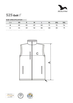 Exit kamizelka polarowa polar unisex jasnoszara 2XL