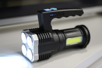 KEMPING SZPERACZ LATARKA AKUMULATOROWA LED 3W1