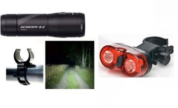 Lampa row. MACTRONIC Scream 3.2 600lm USB+ Walle