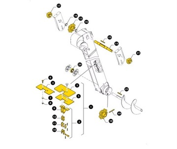 Łańcuch zbożowy New Holland TC5000 84022835 CNH