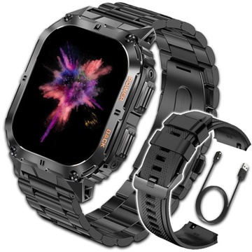 SMARTWATCH ZEGAREK MĘSKI MENU POLSKIE SPORT PULS ROZMOWY SMART WATCH AMOLED