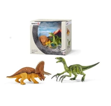 Schleich Dinoaury Zestaw Triceratops i Therinozaur