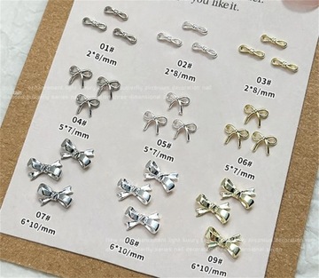 Украшение для дизайна ногтей. Прочное естественное украшение для маникюра. Украшение с бантом.