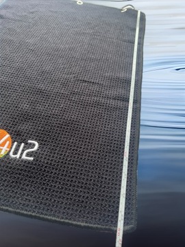 Элегантное полотенце для гольфа 60х40 из премиальной микрофибры синего цвета.