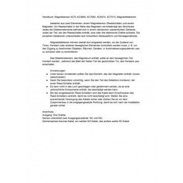 Czujnik magnetyczny Kontaktron Wpuszczany NO i NC Kołnierz Okrągły Brązowy