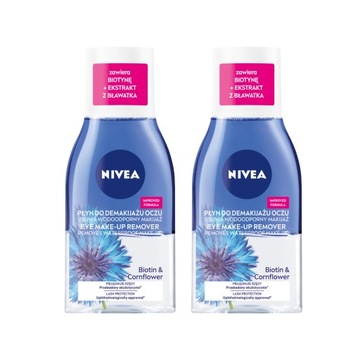 Dwufazowy płyn do demakijażu oczu NIVEA 2 x 125ml