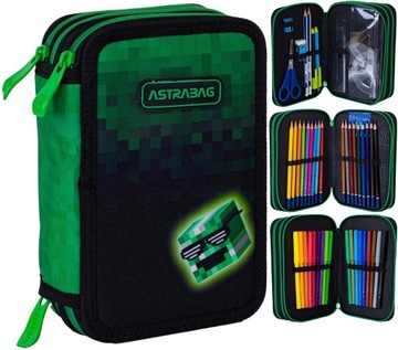 PIÓRNIK ASTRABAG POTROJNY Z WYPOSAZENIEM PIXEL HERO MINECRAFT