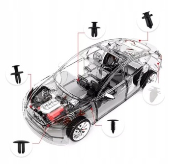 ЗАЖИМЫ, ШПИЛЬКИ, АВТОМОБИЛЬНЫЕ ЗАЖИМЫ ДЛЯ ОБИВКИ АВТОМОБИЛЯ