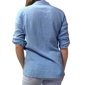 МИСЛИНОВАЯ РУБАШКА ЖЕНСКАЯ - СВОБОДНАЯ ОВЕРСАЙЗ Италия