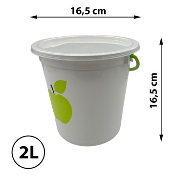 Пластиковое ведро с крышкой Контейнер для кухонных отходов для органических отходов 2л