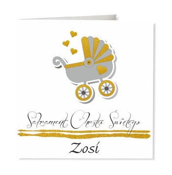 Zaproszenie na Chrzest Święty - Elegant