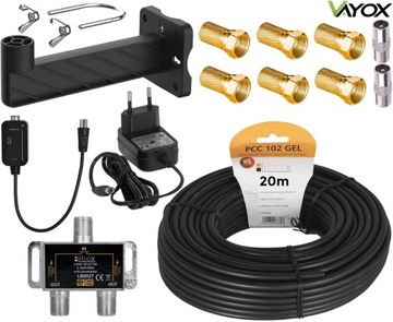 ANTENA DVB-T2 DIGITAL360 DOOKÓLNA ZESTAW 2TV VAYOX