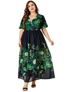 SHEIN PLUS SIZE SUKIENKA CZARNA MAXI DAMSKA 48 ŁHA