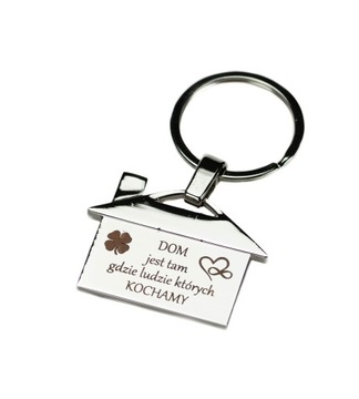 Брелок-домик с ГРАВИРОВКОЙ ПОДАРОК ​​на ключи ПОДАРОК-домик