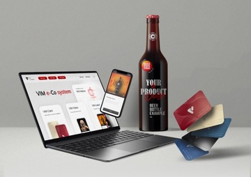 VIM Card NFC визитка №1 с собственным ПО (Бежевый)