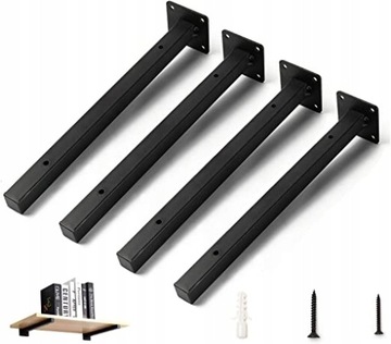 КРОНШТЕЙН ДЛЯ ПОЛКИ УГЛОВОЙ КРОНШТЕЙН 45см ЧЕРНЫЙ