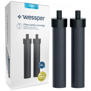 2 фильтра Wessper Clarti для бутыли с фильтром Wessper ActiveMax Clarti