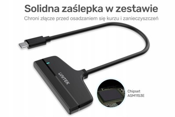 UNITEK Adapter Mostek USB-C 3.1 SATA III HDD SSD