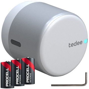 zamek Tedee GO by Gerda srebrny elektroniczny zamek Bluetooth smart home