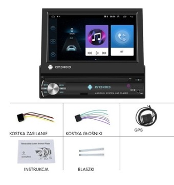 АВТОМОБИЛЬНЫЙ РАДИО 1 DIN ANDROID GPS USB WIF СДВИЖНОЙ ЭКРАН