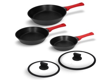 Zestaw patelni i pokrywek 5 el. Obsidian Zwieger