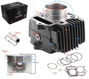 CYLINDER 110CC ATV CROSS KXD LONCIN 52,4MM QUAD