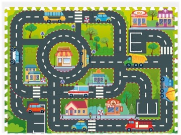 ОБРАЗОВАТЕЛЬНЫЙ КОВРИК ПЕННЫЙ БОЛЬШОЙ ПАЗЛ УЛИЦЫ ГОРОДА, СКЛАДНОЙ ДЛЯ ДЕТЕЙ МАЛЫШИ