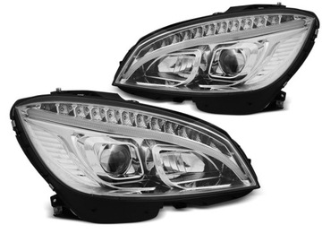 LAMPY TUBE LIGHT CHROME LED MERCEDES W204 07-10
