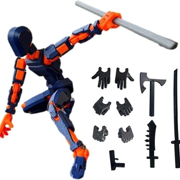 NOWE Wieloprzegubowy ruchomy robot Drukowany manekin 3D Misiek 13 Dummy