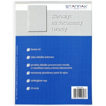 КНИГА ТВЕРДОГО ПВХ ДЛЯ ДОКУМЕНТОВ А4 СЕРАЯ STARPAK 114560