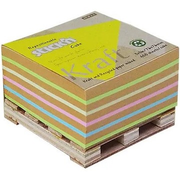 Karteczki Stick'n 76x76mm Kraft 5 kolorów