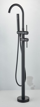 КОМПЛЕКТ ДЛЯ ВАННОЙ ОТДЕЛЬНО СТОЯЩИЙ СТОЛЕШНИЙ СМЕШАТЕЛЬ ДЛЯ ВАННЫ, ЧЕРНЫЙ