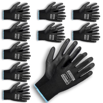 РАБОЧИЕ ПЕРЧАТКИ POLIBLACK перчатки Strong r10 10 ПАР