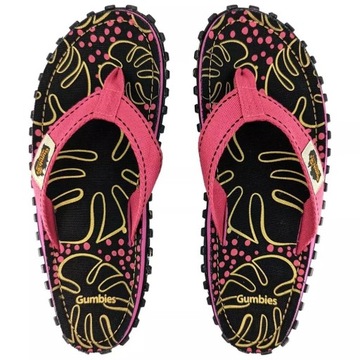 Gumbies Cairns Flip Flop Women Tropical Black - 40