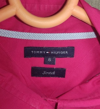 TOMMY HILFIGER bluzka koszulowa damska czerwona 6