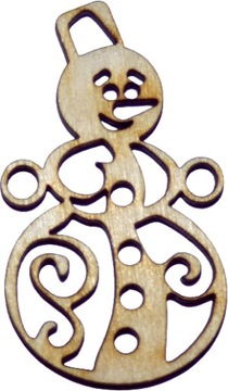 BAŁWAN ZE SKLEJKI BAŁWANEK zawieszka 10cm X 6cm