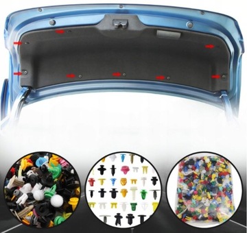 ЗАЖИМЫ, ШПИЛЬКИ, АВТОМОБИЛЬНЫЕ ЗАЖИМЫ, ОБИВКА, 500 ШТ.