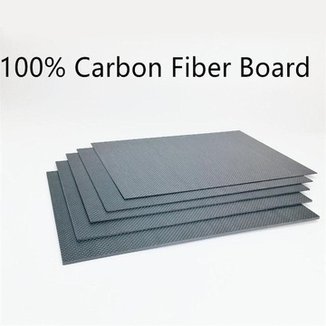 Черный 100% карбон - черный, матовый 200х300х1,5мм