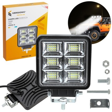 LAMPA ROBOCZA LED Mocna Halogen OFF Road Ciągnik PREZENT
