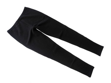 Czarne bawełniane spodnie, legginsy 152