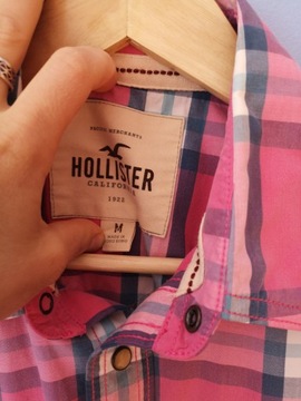 Męska koszula Hollister 38 różowa casual