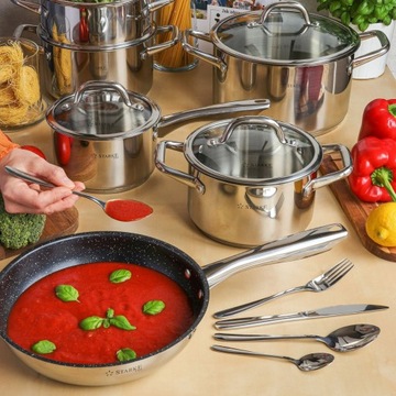 Набор столовых приборов на 6 персон Набор Silver STEEL Нержавеющая сталь Tadar Leros 24 шт.