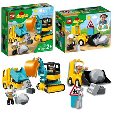 LEGO DUPLO Koparka i ciężarówka 10931+ Buldożer 10930 Budowa DLA CHŁOPCA 2