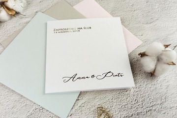 Zaproszenia Ślubne Na Ślub Złocone Glamour Geometr