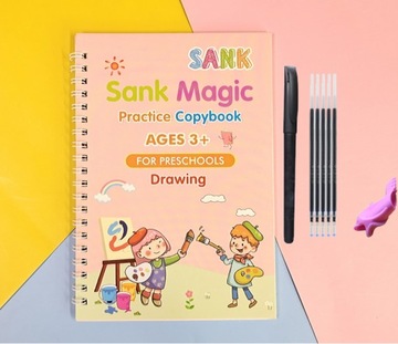 КНИГИ ДЛЯ ОБУЧЕНИЯ ПИСАНИЮ, СЧЕТУ, РИСОВАНИЮ ДЕТЕЙ, ВОЛШЕБНЫЕ, 4 ​​шт.