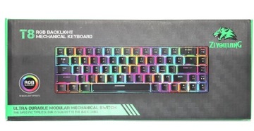 T8 60% механическая игровая клавиатура. Светодиодная подсветка Водонепроницаемый