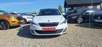 Peugeot 308 II Hatchback 5d 1.6 THP 125KM 2014 Peugeot 308 Ledy xsenon navi panorama biała, zdjęcie 1