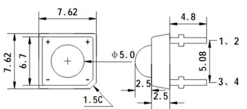 FLUX LED 3V FI5MM - РАЗНЫЕ ЦВЕТА